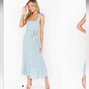 Show me your mumu Claire midi dress Silver Sage Crisp